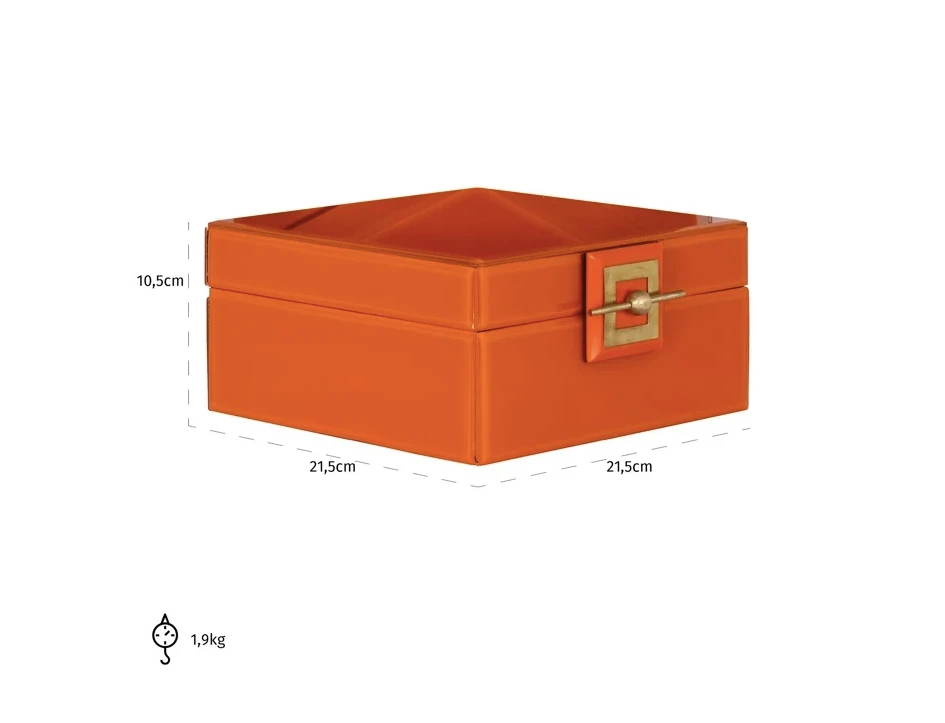Sieraden Doos Bodine oranje - groot by Richmond Interiors