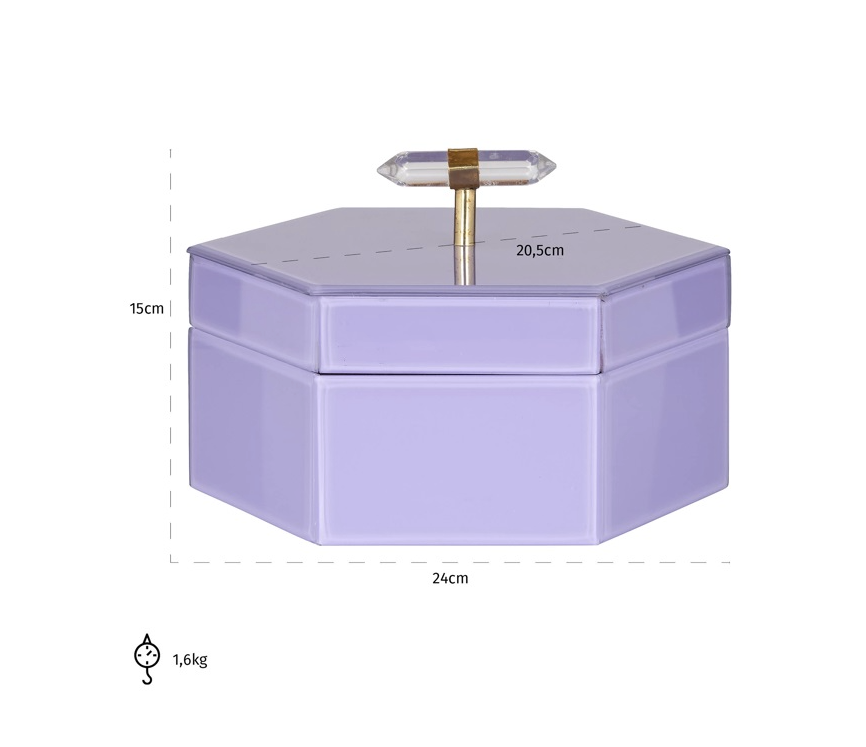 Sieraden Doos Jutta lila - groot - depauwwonen