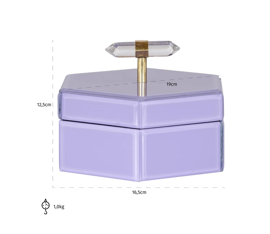 Sieraden Doos Jutta lila - klein by Richmond Interiors