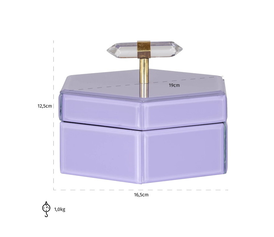 Sieraden Doos Jutta lila - klein - depauwwonen