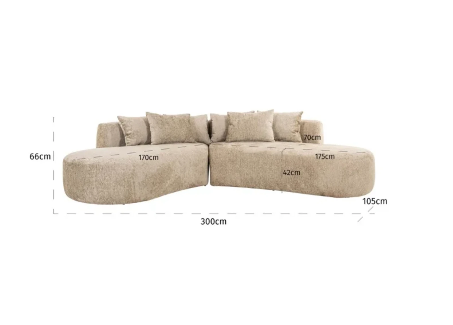 Sofa Cassie 4-seater Desert Fusion by Richmond Interiors