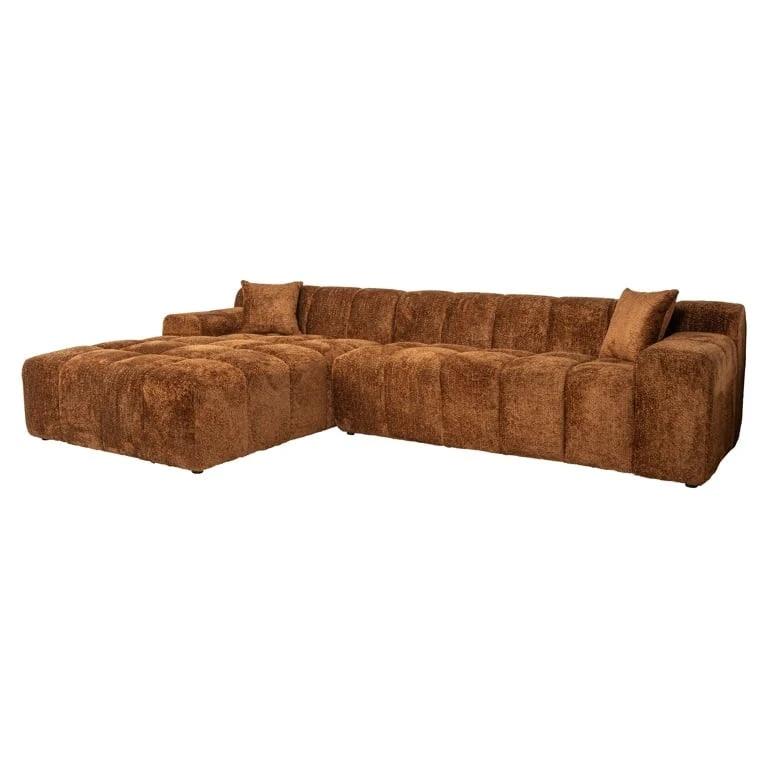 Sofa Cube Cinnamon 3-zits + lounge links by Richmond Interiors