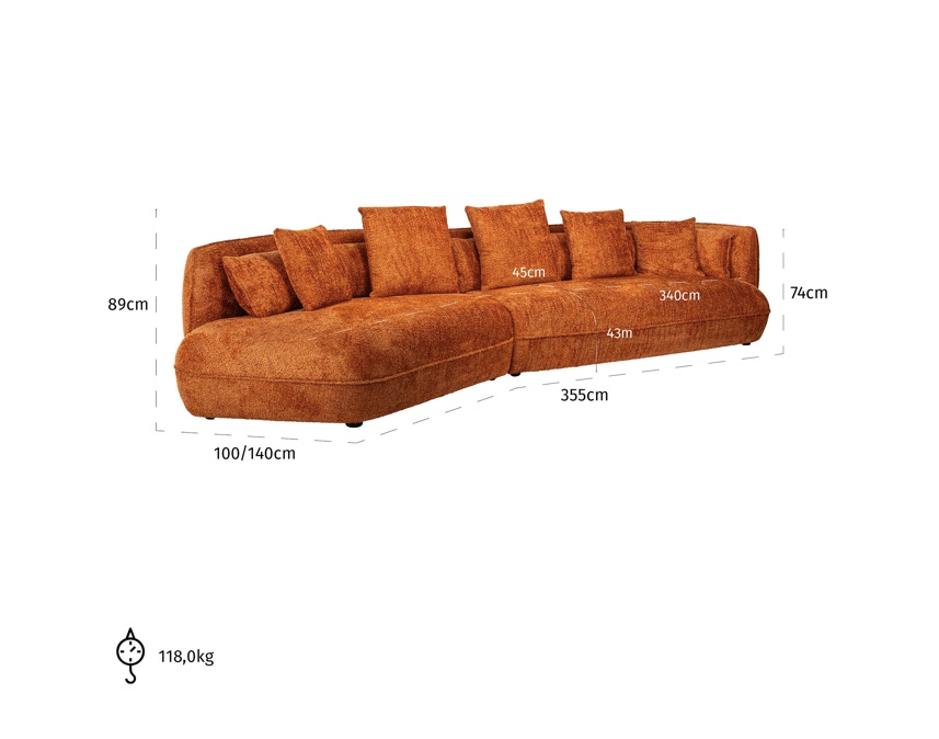 Sofa Rodina Lovely Pumpkin - depauwwonen