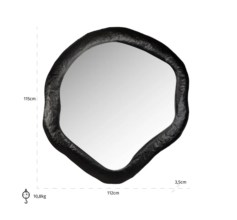 Spiegel Babet Zwart by Richmond Interiors