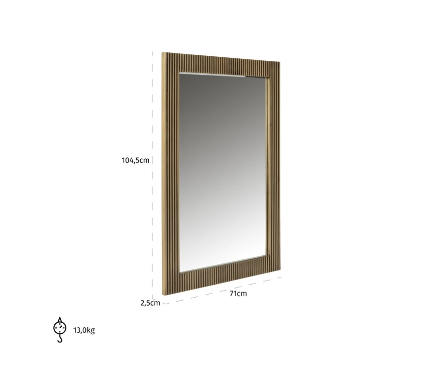 Spiegel Ironville Rechthoek Goud by Richmond Interiors