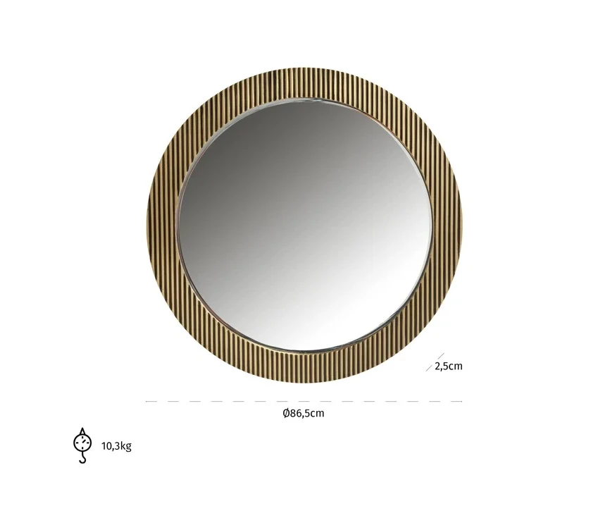 Spiegel Ironville Rond Goud by Richmond Interiors