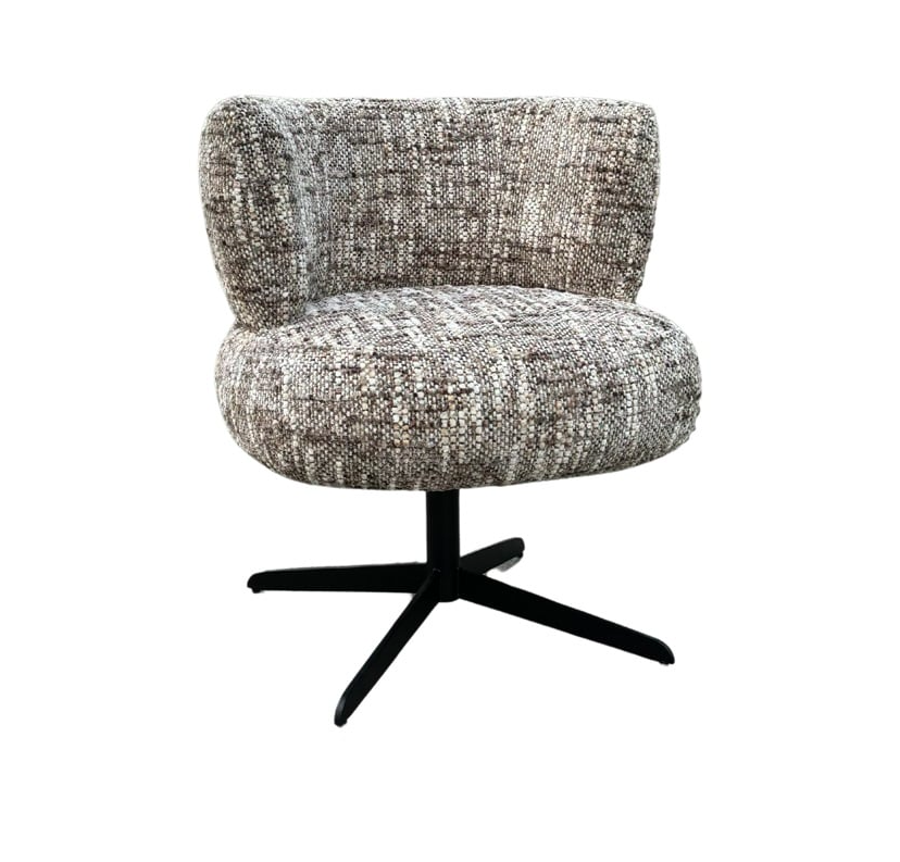 Stoel Alexis Brown Omara - draaipoot - depauwwonen