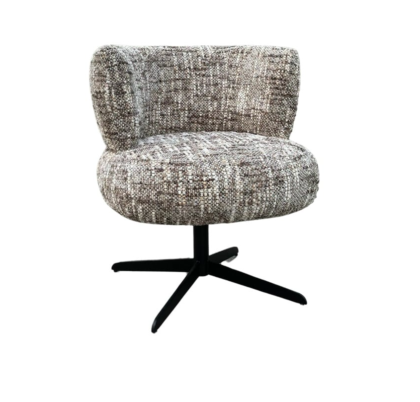 Stoel Alexis Brown Omara - draaipoot - depauwwonen