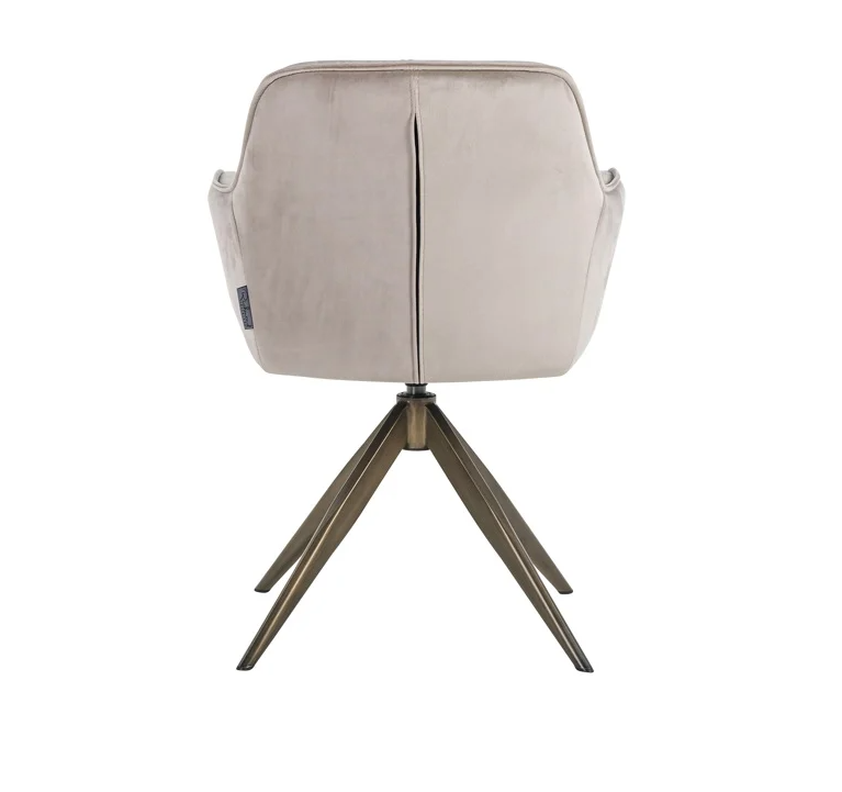 Stoel Aline Khaki Velvet - brandvertragend - depauwwonen
