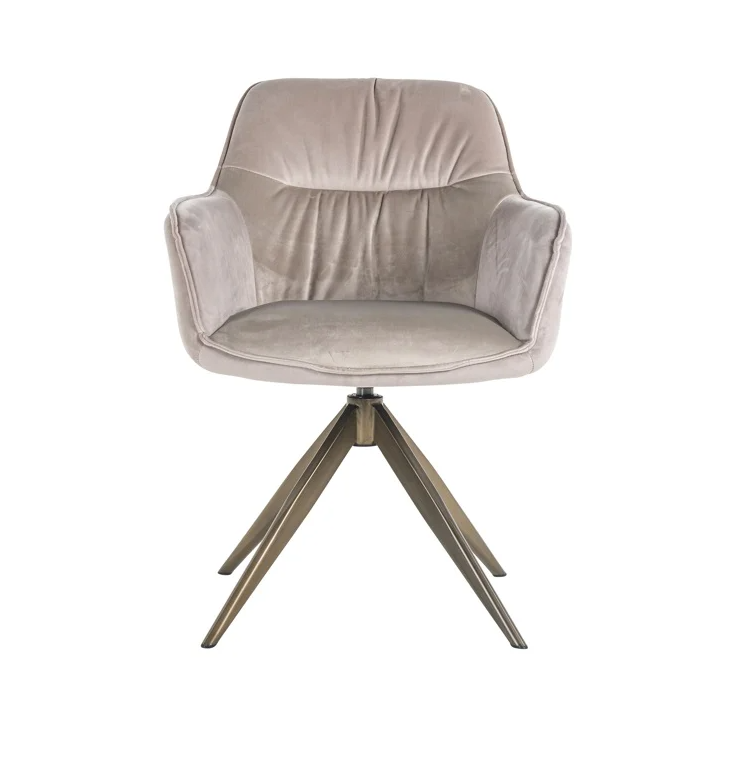 Stoel Aline Khaki Velvet - brandvertragend - depauwwonen