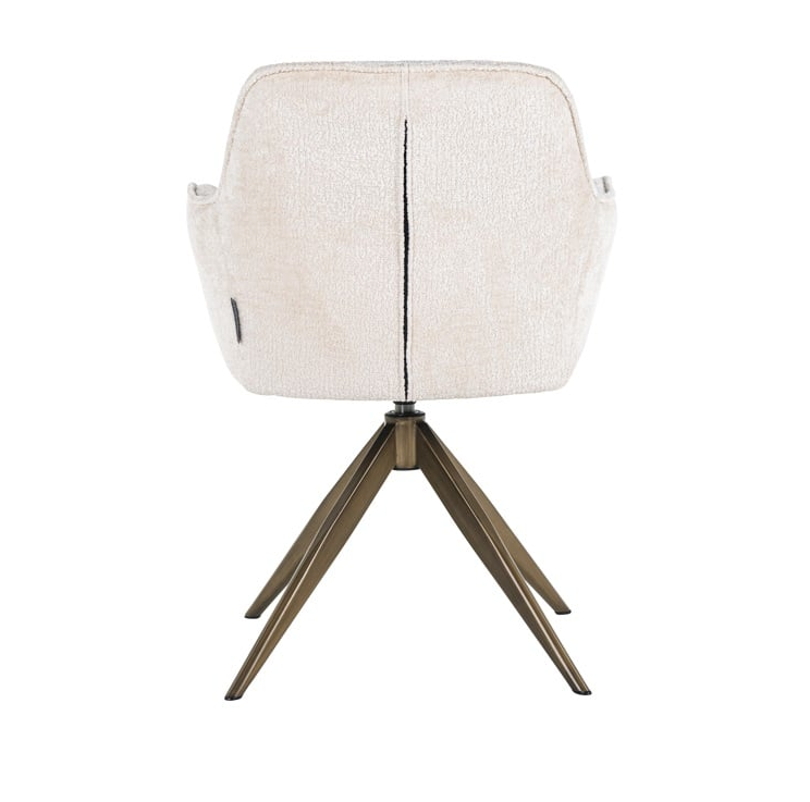 Stoel Aline White Chenille - brandvertragend - depauwwonen