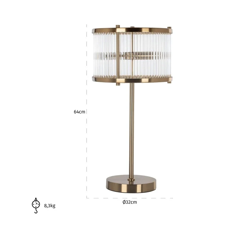 Tafellamp Loiza Brushed Gold by Richmond Interiors