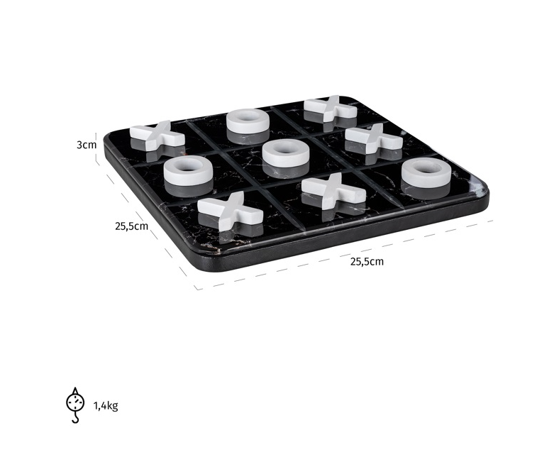 Tic tac toe Trixi - zwart / wit by Richmond Interiors