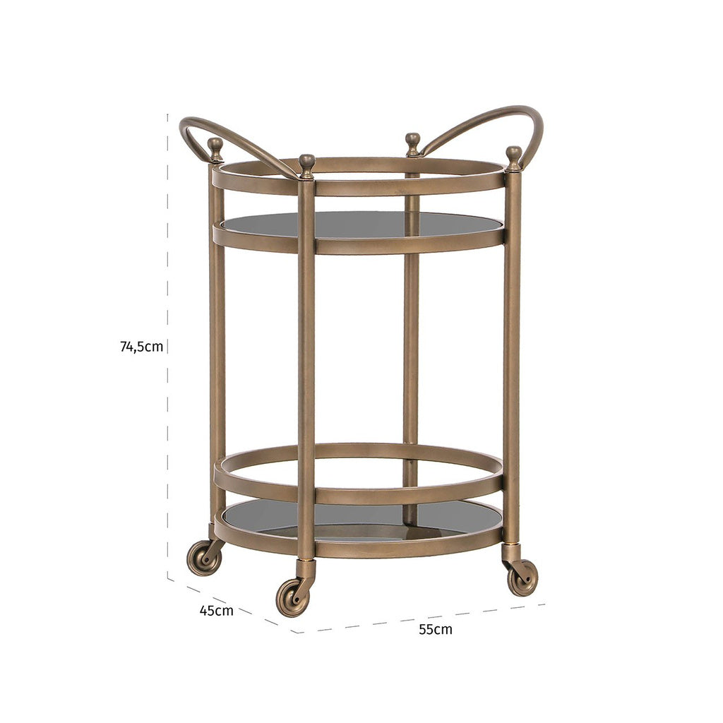 Trolley Hendricks Messing (Geborsteld Goud) - depauwwonen