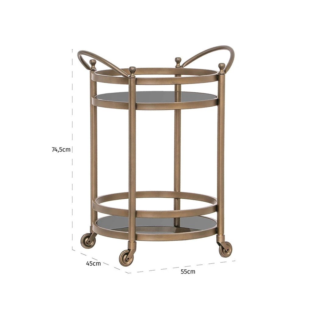 Trolley Hendricks Messing (Geborsteld Goud) by Richmond Interiors