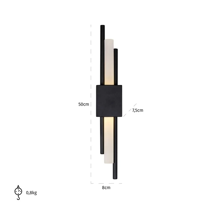 Wandlamp Mylas Zwart by Richmond Interiors