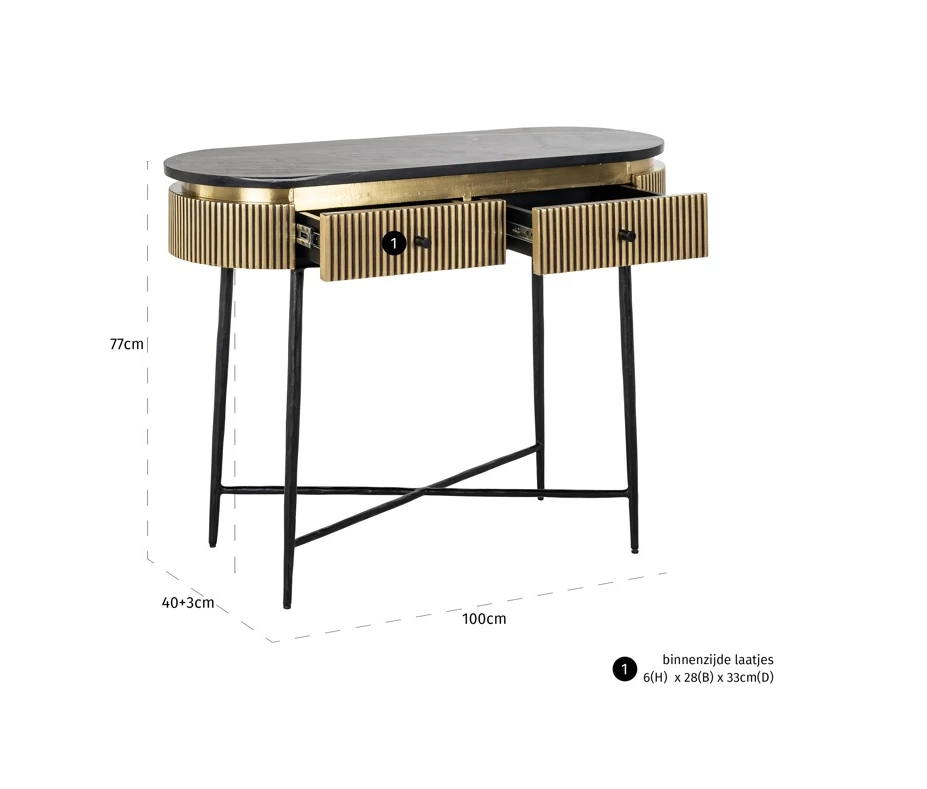 Wandtafel Ironville by Richmond Interiors