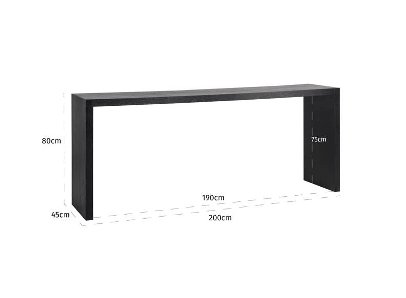 Wandtafel Oakura Zwart by Richmond Interiors