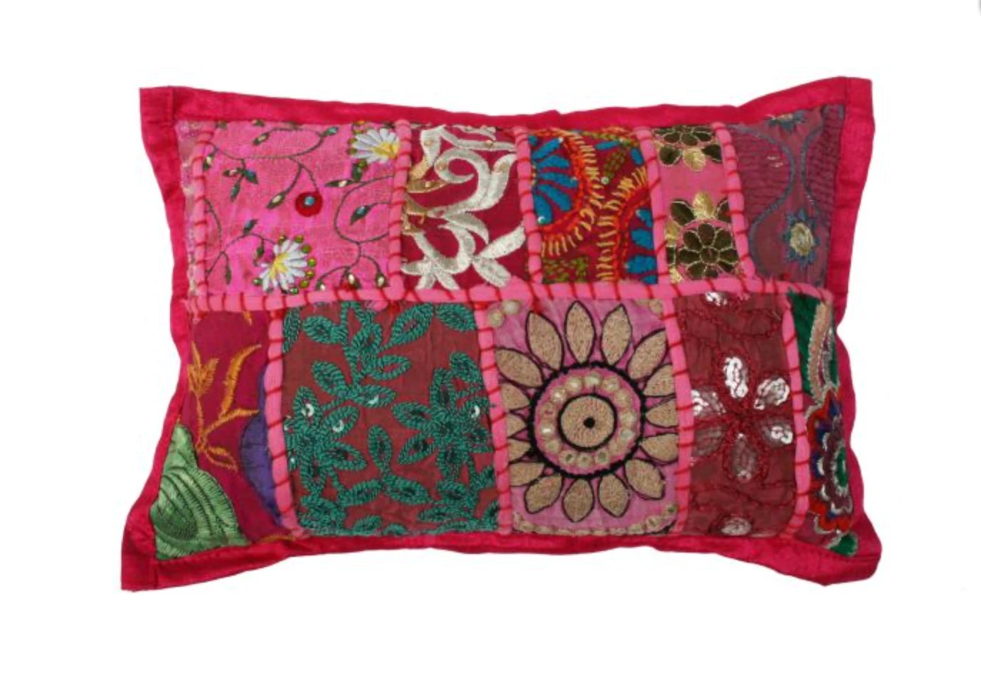 Kussen India Patchwork 30x20cm in 6 kleuren. by Rocaflor