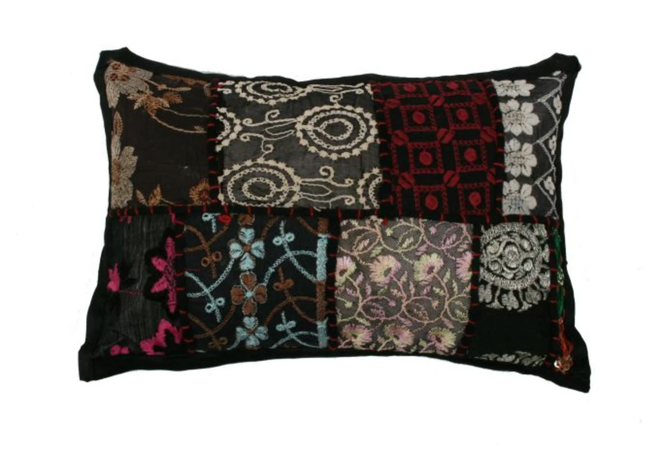 Kussen India Patchwork 30x20cm in 6 kleuren. by Rocaflor