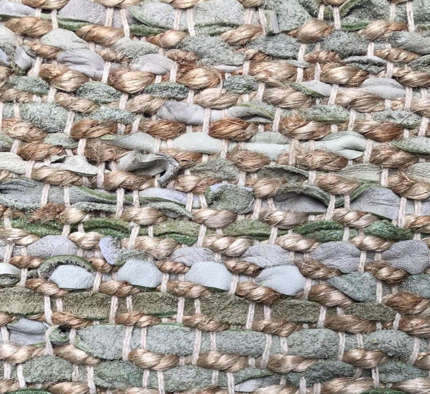 Vloerkleed leer - salie/jute in 4 maten - depauwwonen