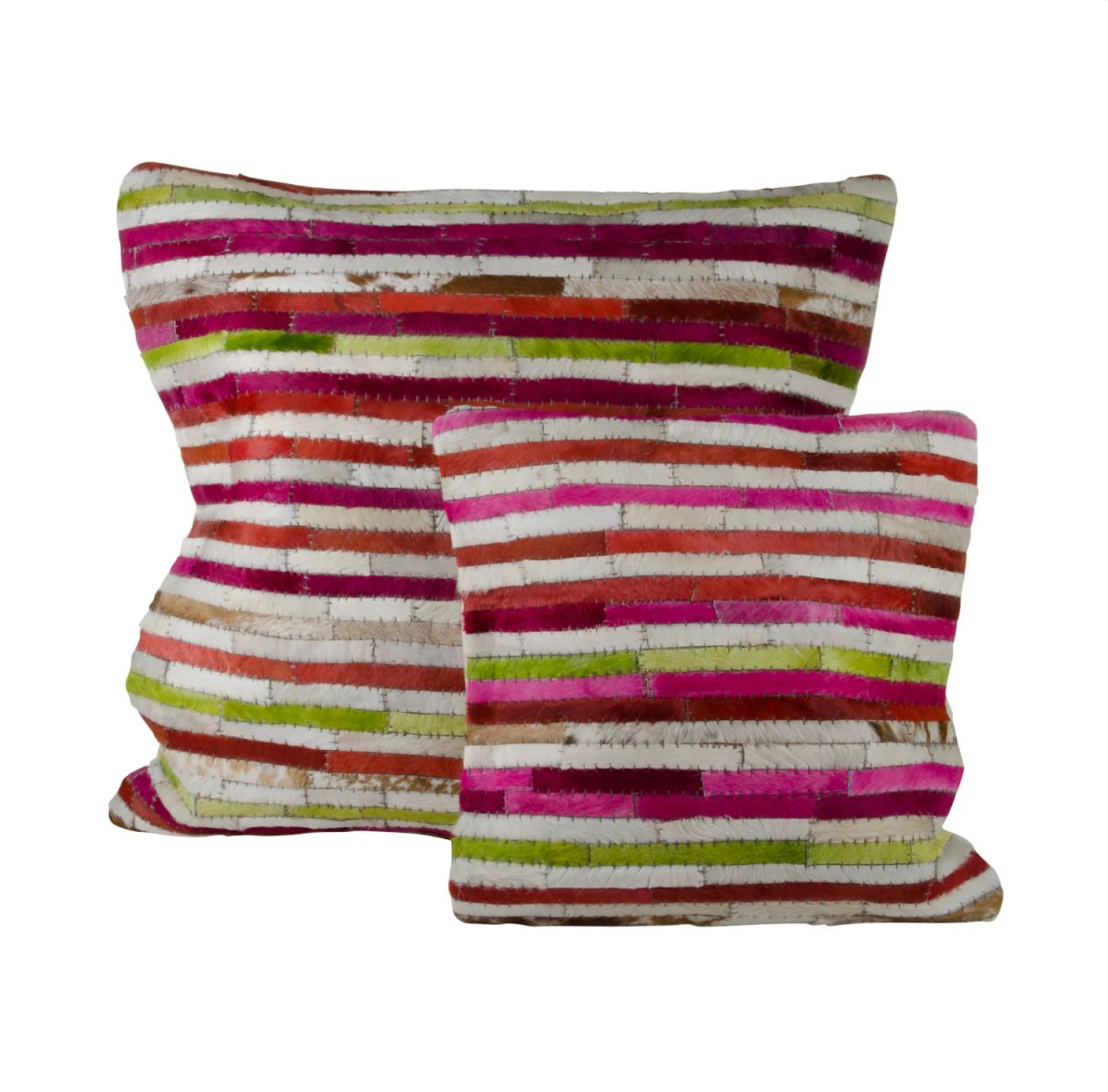 Kussen huid reepjes 80x80cm Bright Multi by Rocaflor