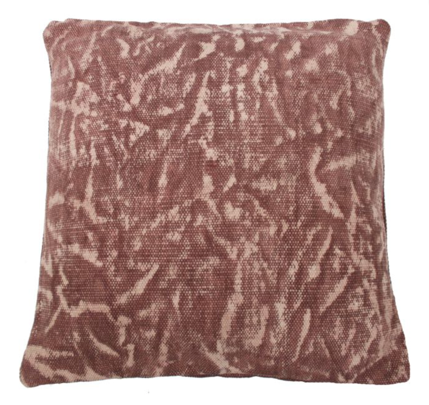 Kussen Blokprint Oud Roze 50x50cm - depauwwonen