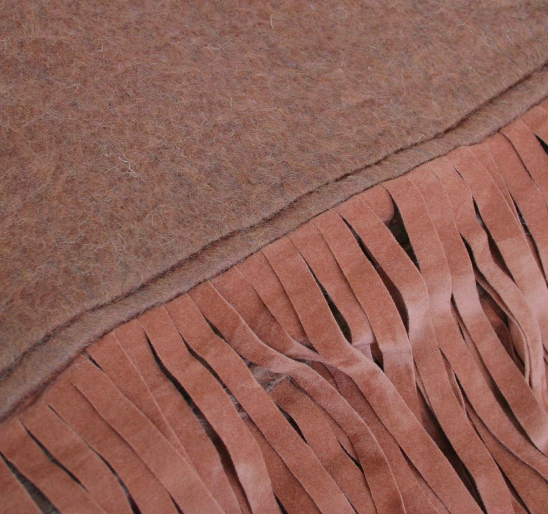 Plaid Wol met suedine franje in 5 kleuren by Rocaflor