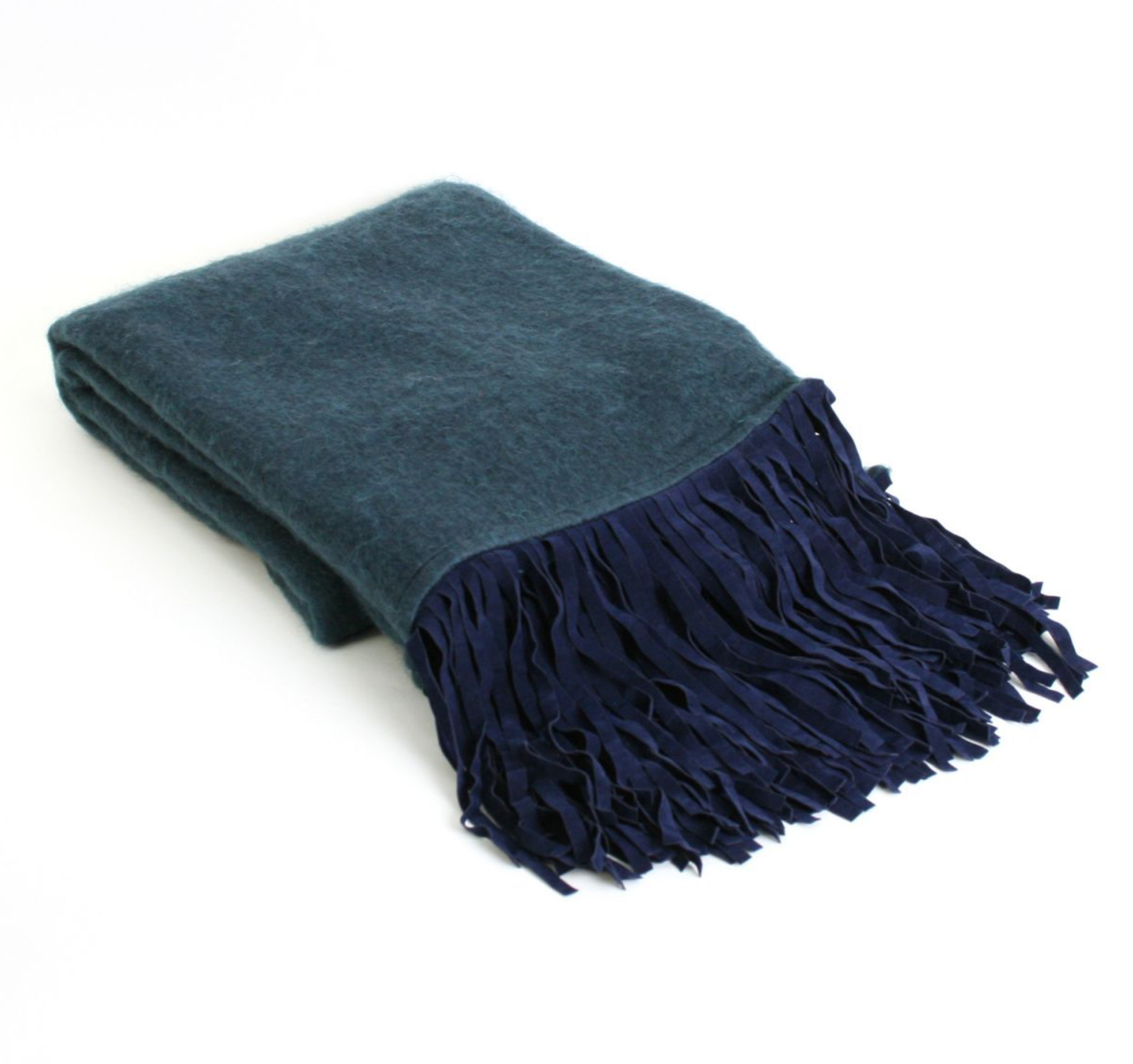 Plaid Wol met suedine franje in 5 kleuren - depauwwonen