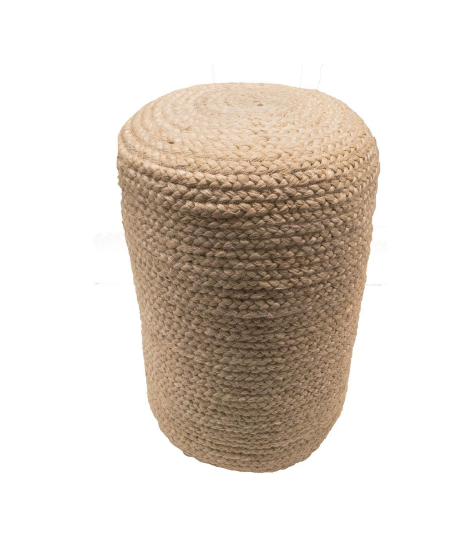 Poef gevlochten jute rond in 2 kleuren by Rocaflor