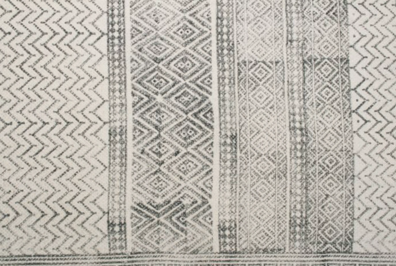 Vloerkleed Grafisch Print - grijs in 2 maten by Rocaflor