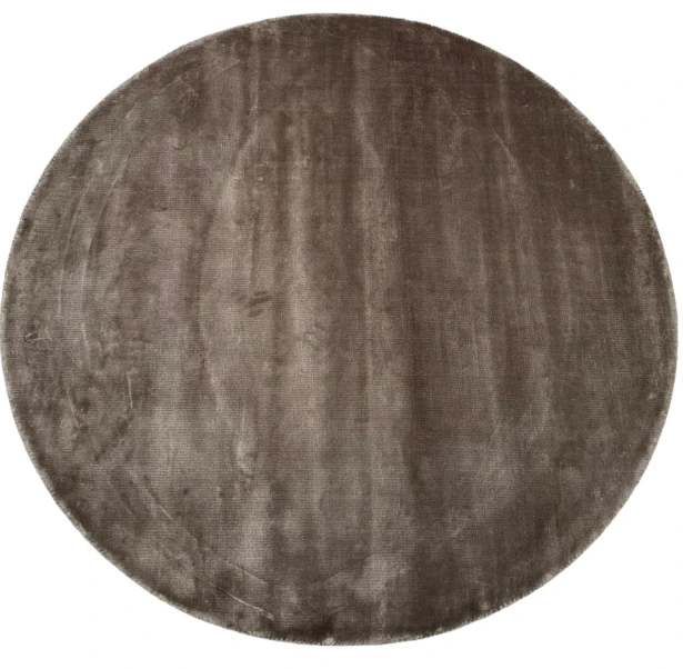 Vloerkleed Tencel rond laagpolig grijs bruin - in 4 maten by Rocaflor