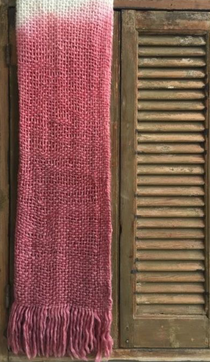 Deken acryl ombre effect in twee kleuren. - depauwwonen