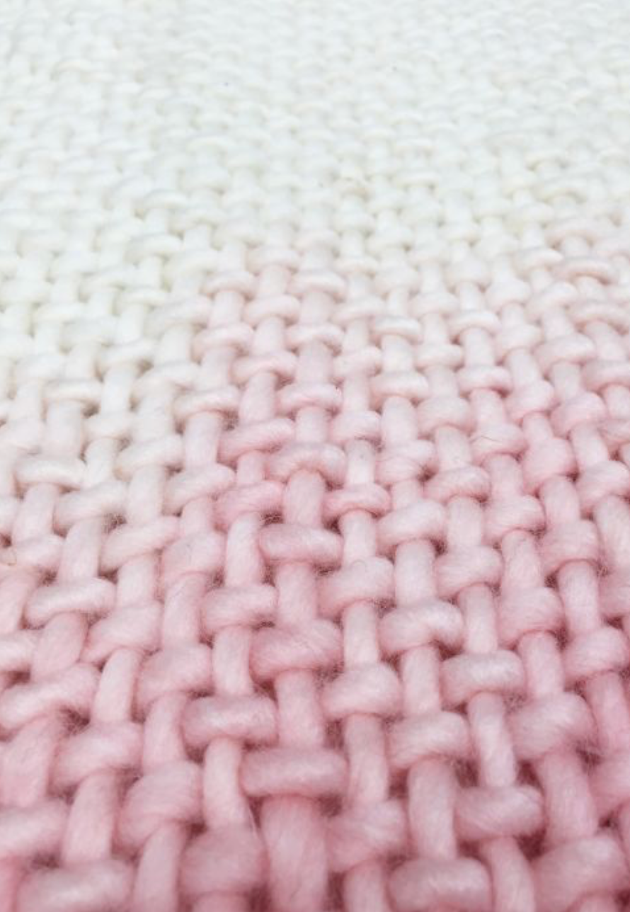 Deken acryl ombre effect in twee kleuren. - depauwwonen