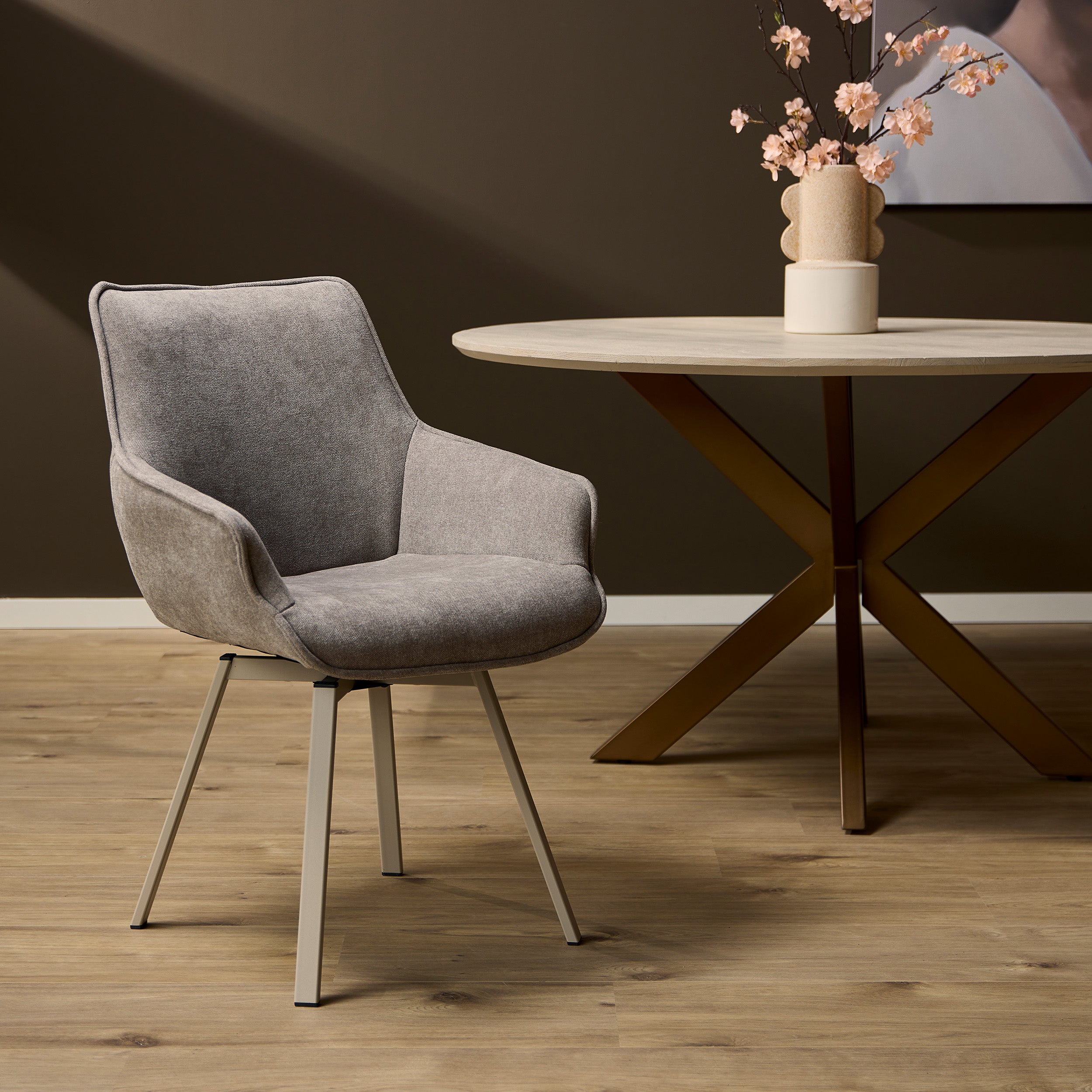 Eetkamerstoel Mees | Taupe - depauwwonen