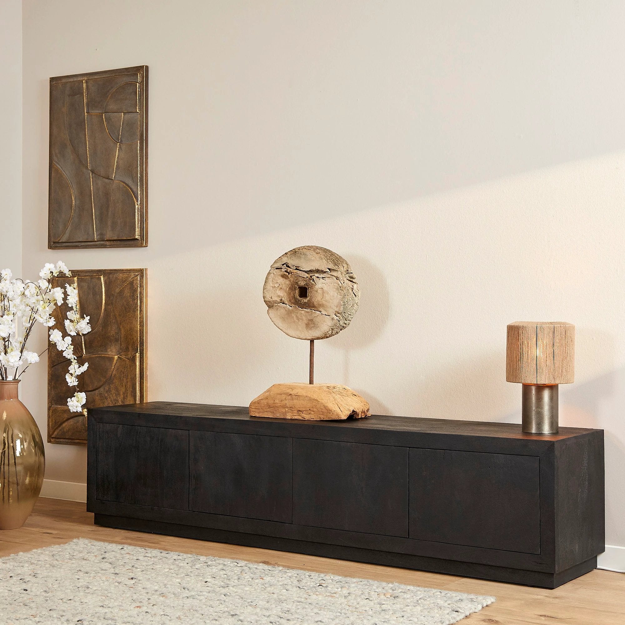 TV-meubel Brussel Zwart | 200 cm by Starfurn