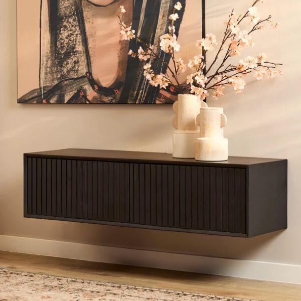 Zwevend tv-meubel Madison Zwart | 120 cm by Starfurn