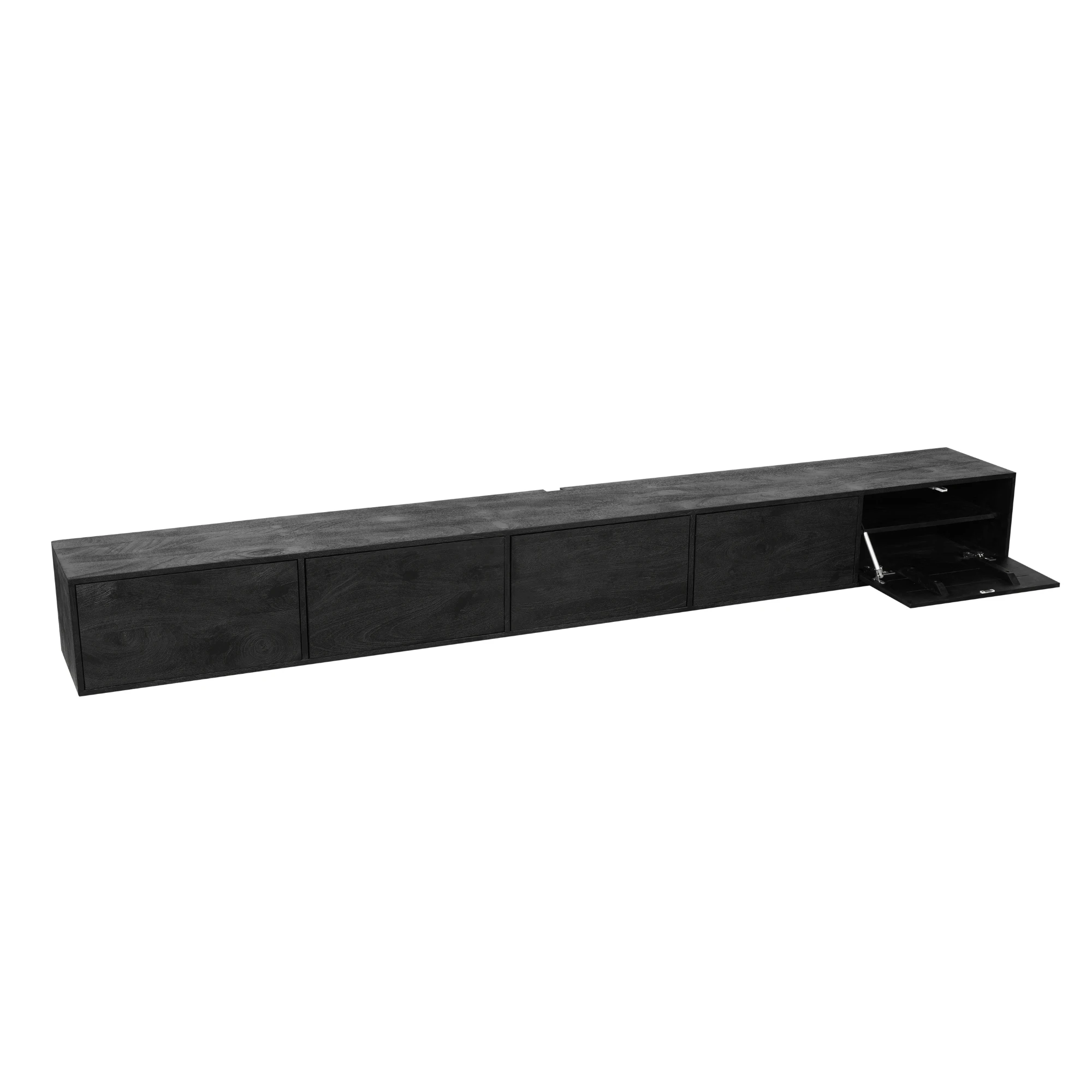 Zwevend Tv meubel Vision Black | 280 cm by Starfurn