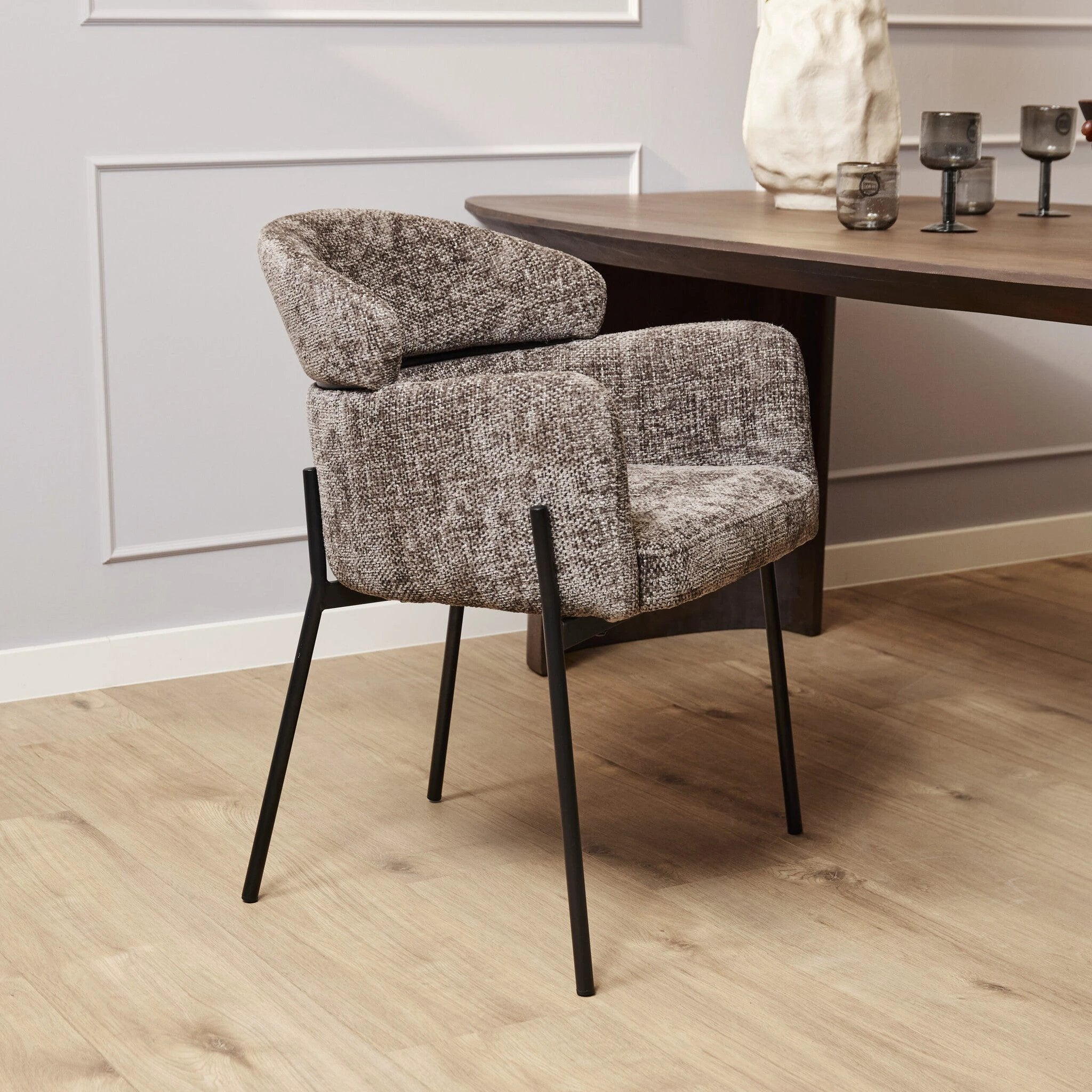 Eetkamerstoel Otis | Grijs | set van 2 stoelen by Starfurn