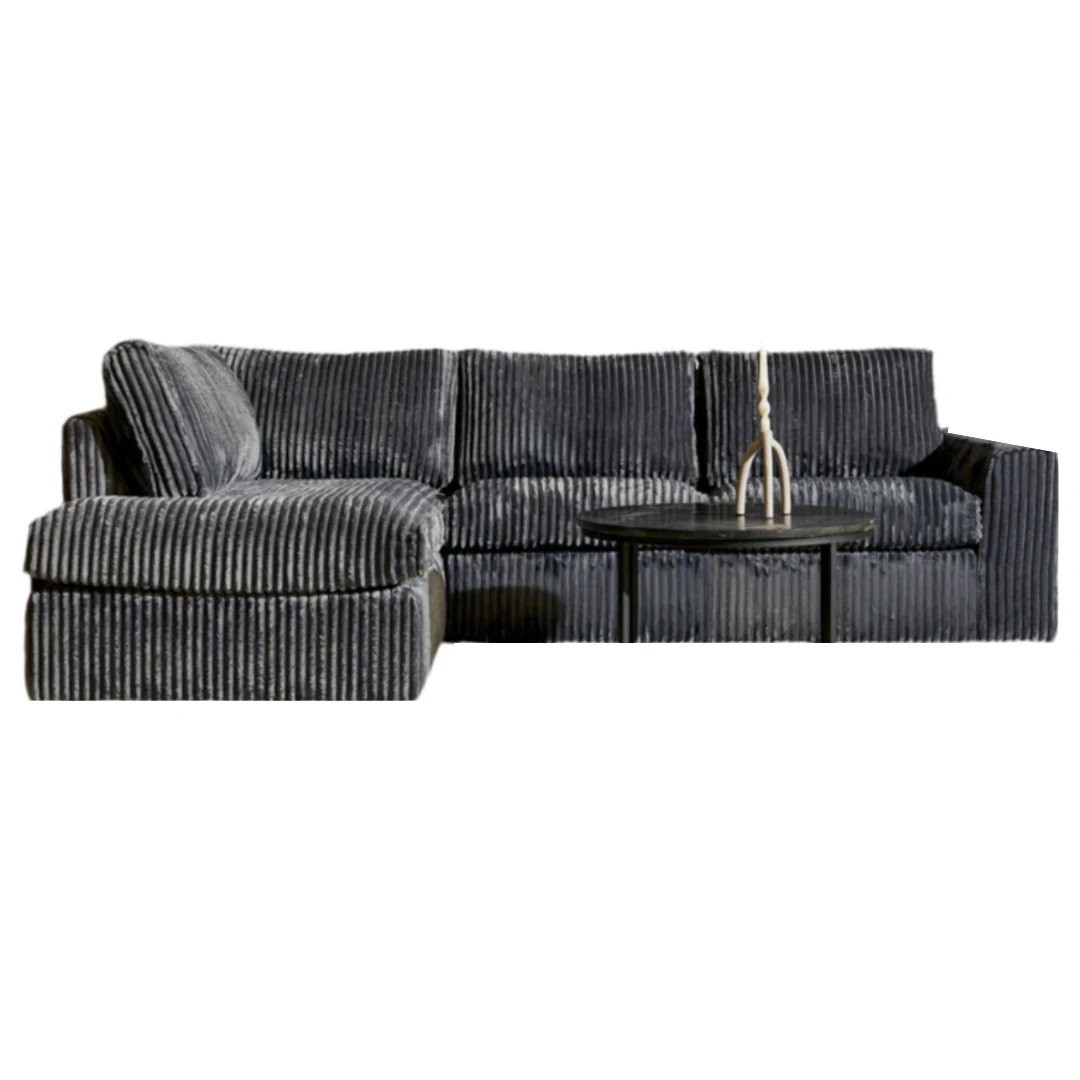 MySofa hoekbank Teddy | Antraciet | Divan Links + 2,5 zits by Starfurn