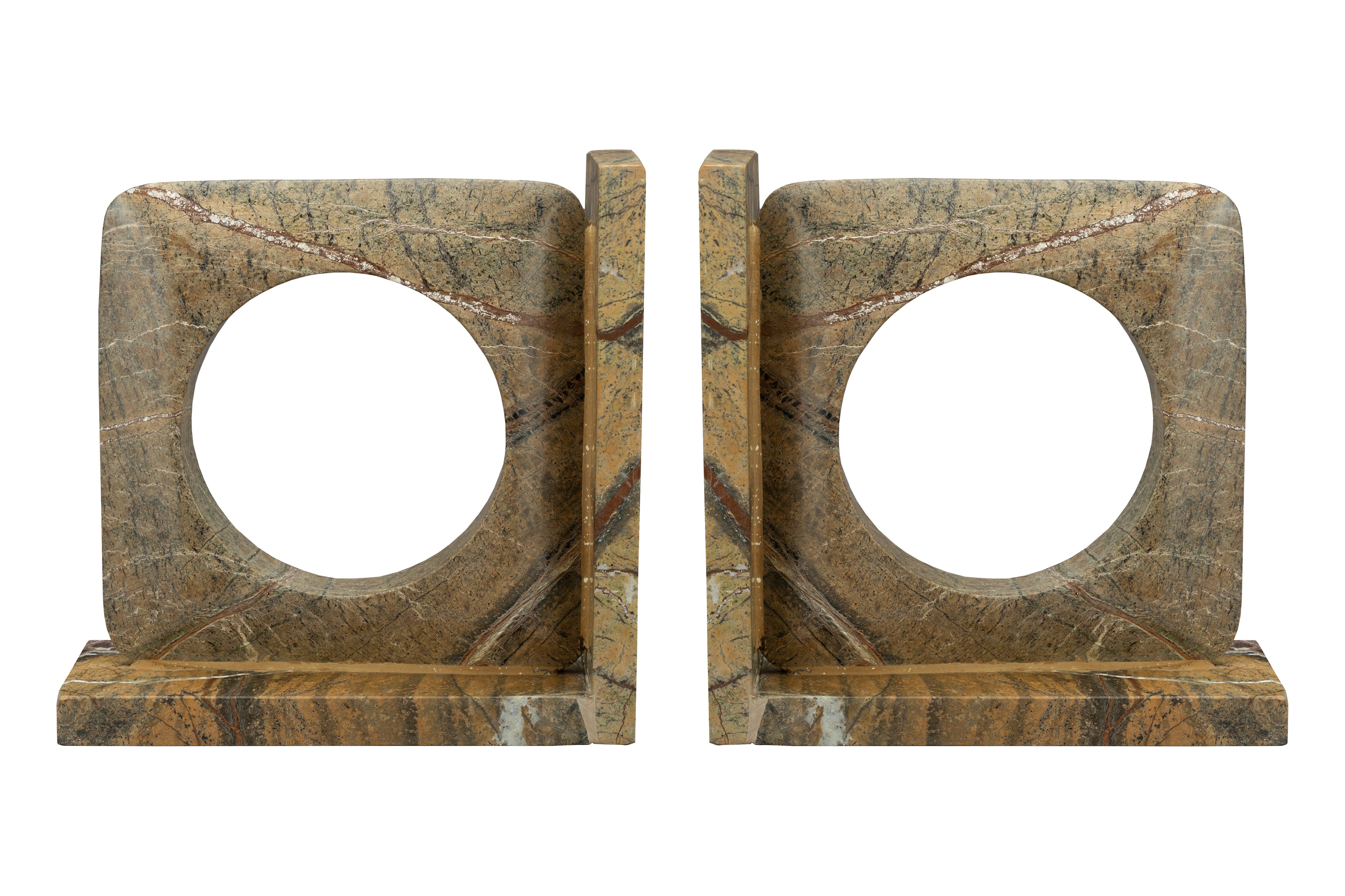Book End Satpura Brown Marble (Set of 2)