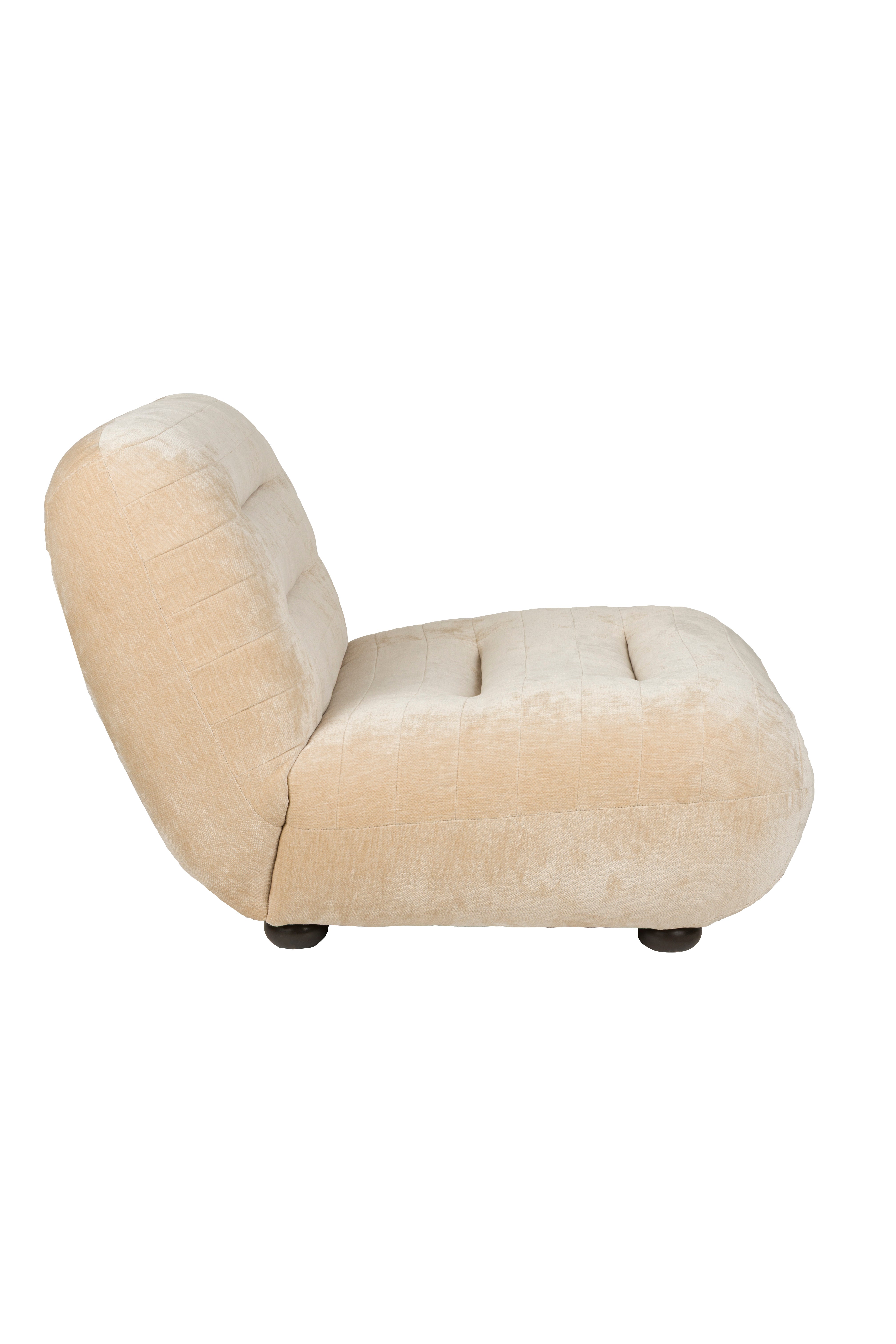 Lounge Chair Wyatt Velours Beige