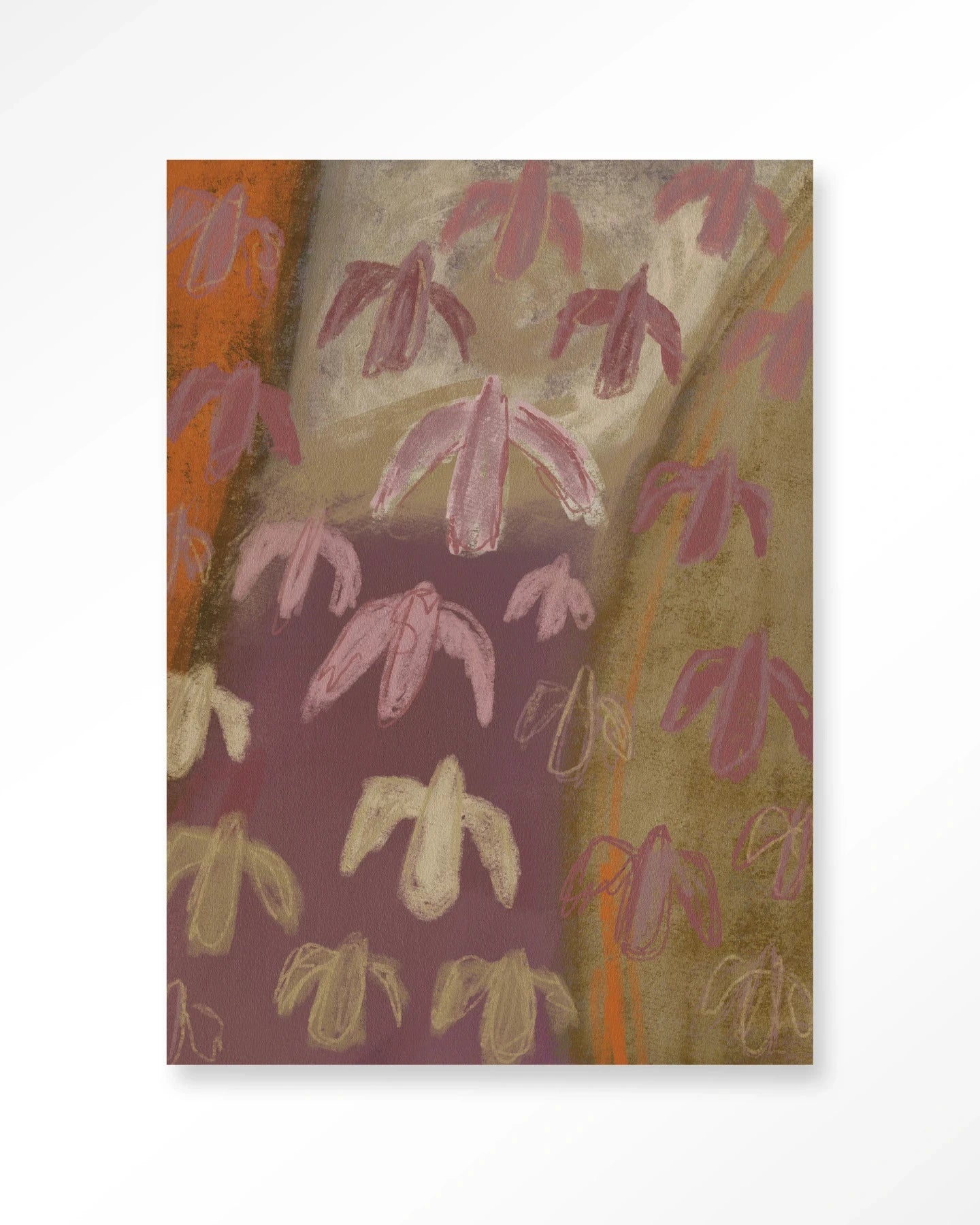 Moderne kunstwanddecoratie van Urban Cotton met een vogelszichttuinprint, glasart en wandkleed voor stijlvolle interieurdecoratie