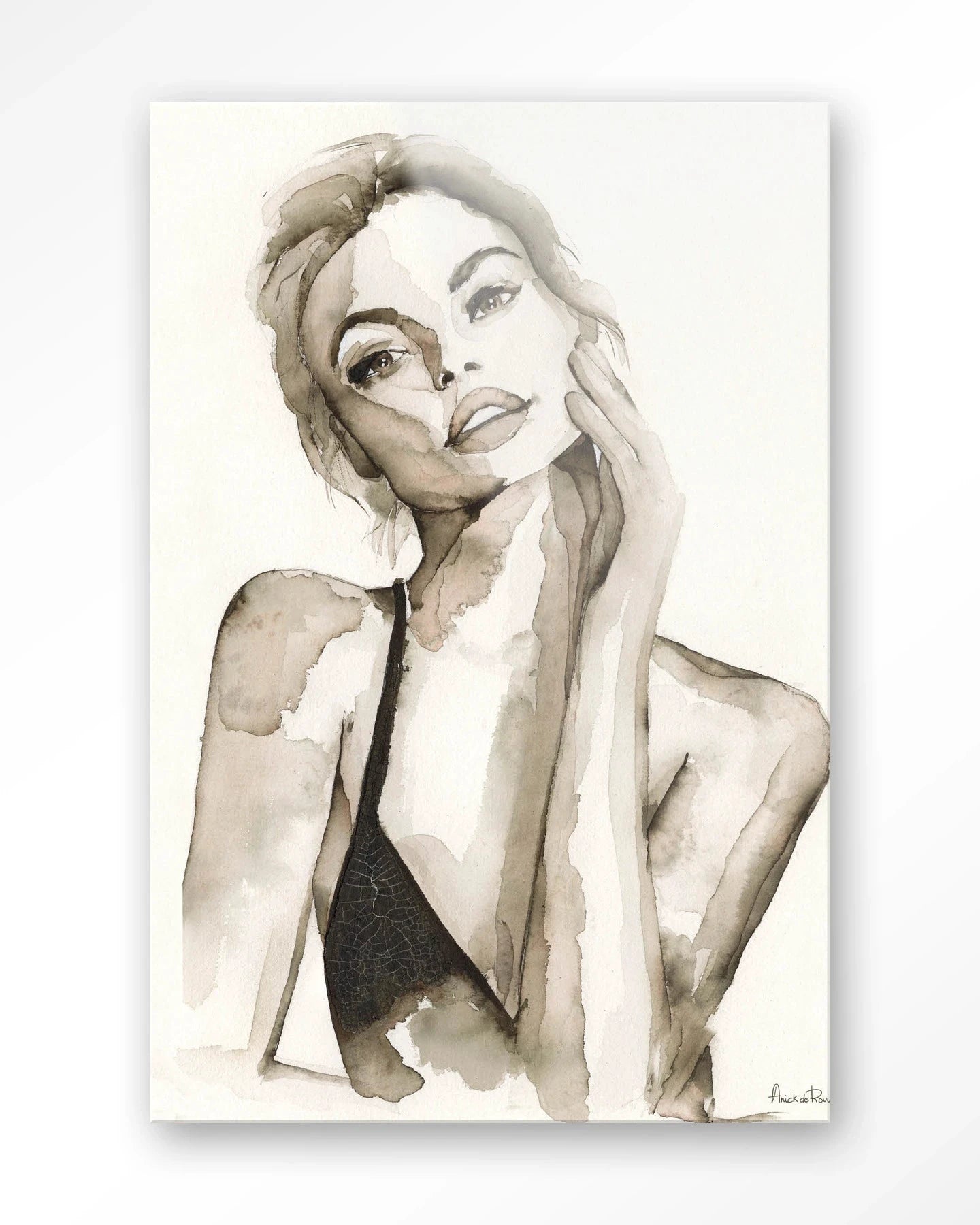 A Woman's Face - Moderne Wanddecoratie | Artprint, Glass Art & Wandkleed by Urban Cotton