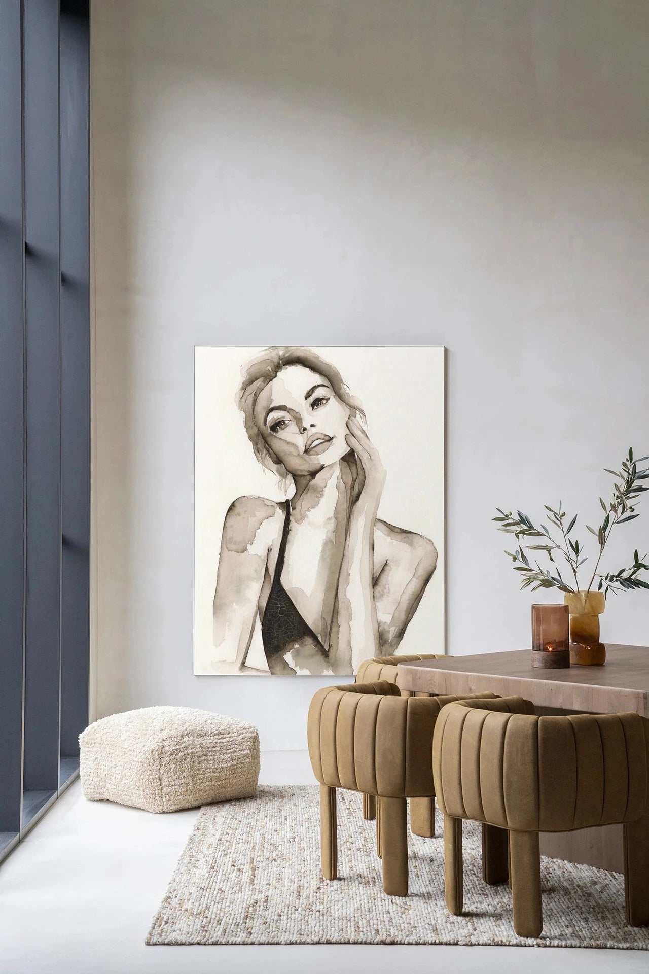 A Woman's Face - Moderne Wanddecoratie | Artprint, Glass Art & Wandkleed by Urban Cotton