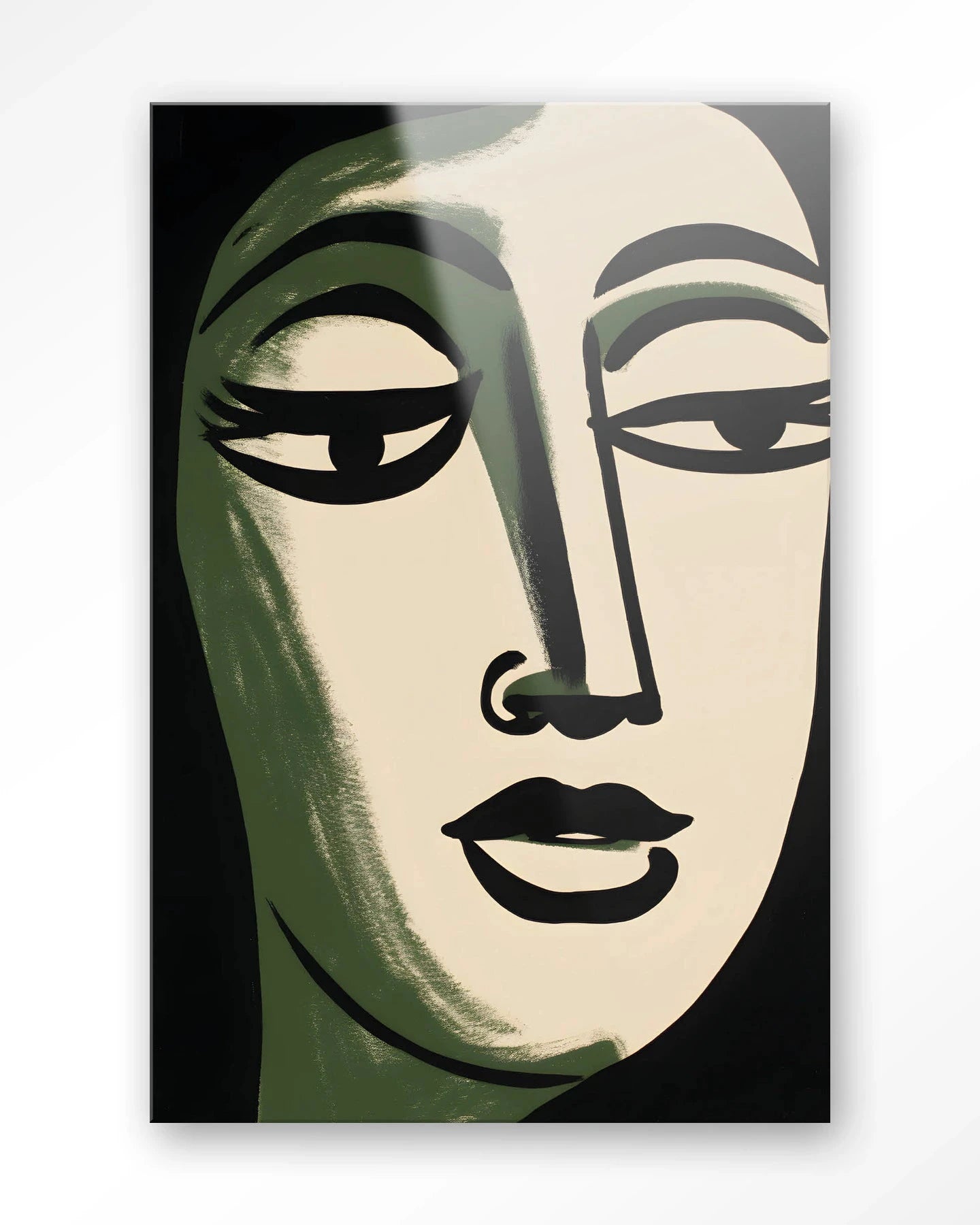 Moderne wanddecoratie van Urban Cotton, artprint en glas kunstwerk met abstract patroon voor stijlvolle muurversiering