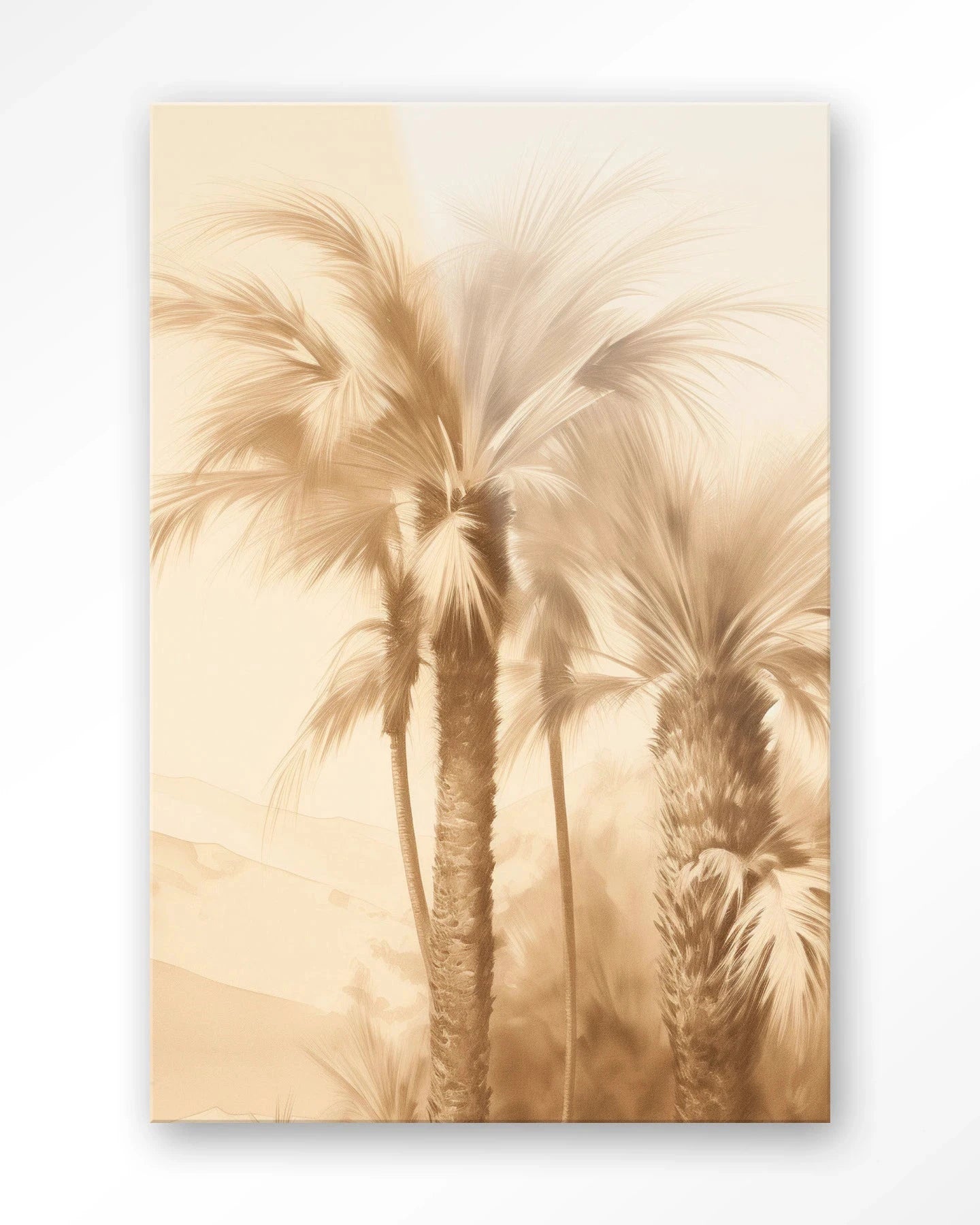 Moderne wanddecoratie van Urban Cotton met Desert Mirage glasart en kunstprint voor een stijlvolle muurversiering.