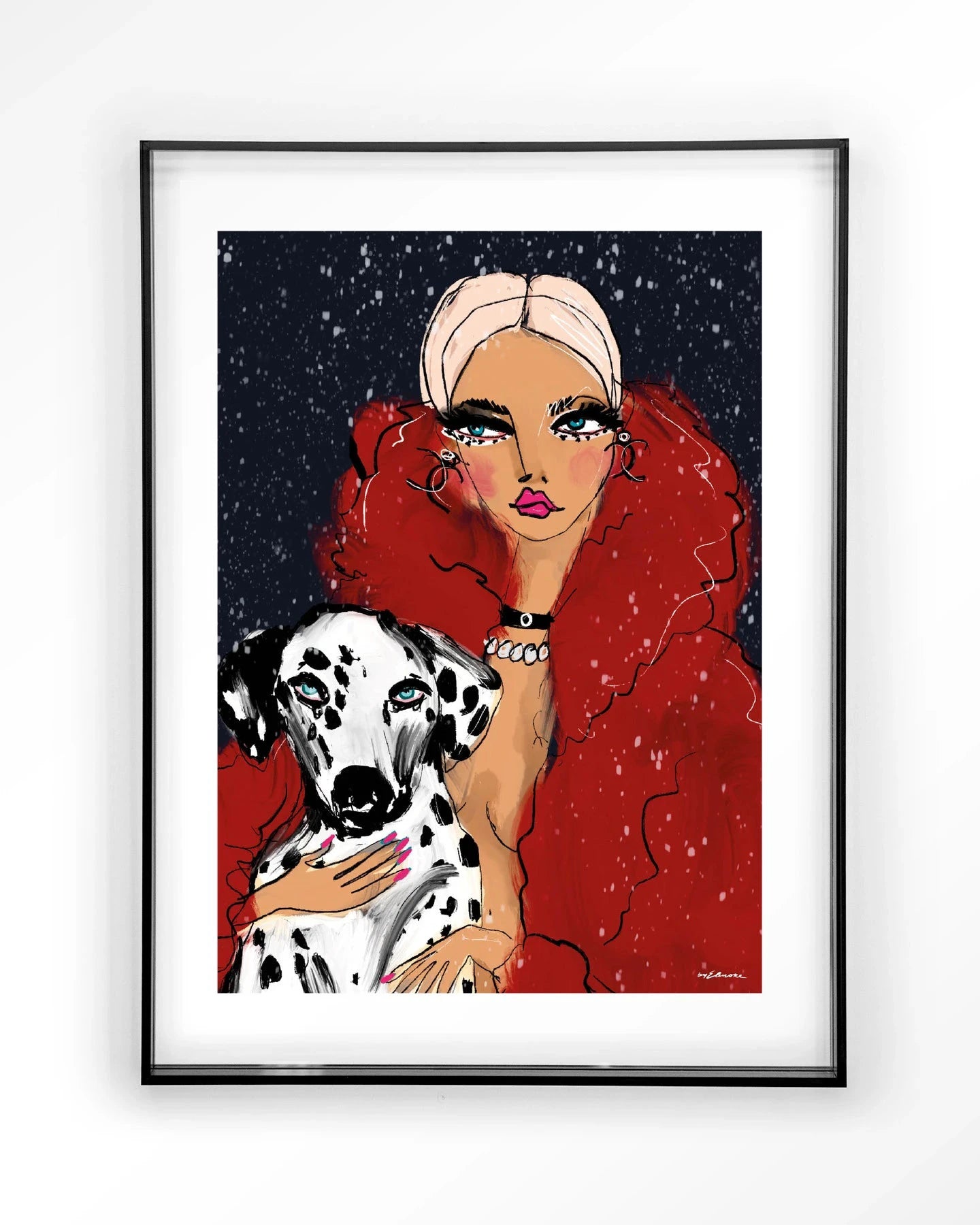Dotted Doggy - Moderne Wanddecoratie | Artprint, Glass Art & Wandkleed by Urban Cotton