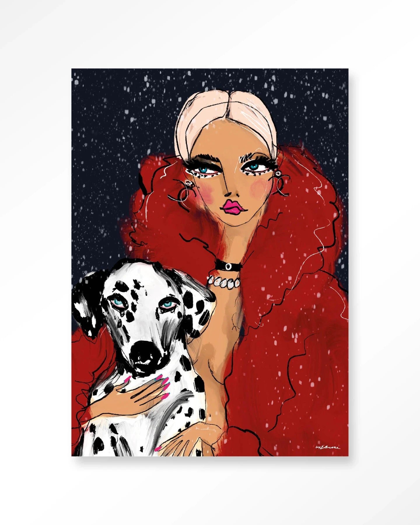 Dotted Doggy - Moderne Wanddecoratie | Artprint, Glass Art & Wandkleed by Urban Cotton