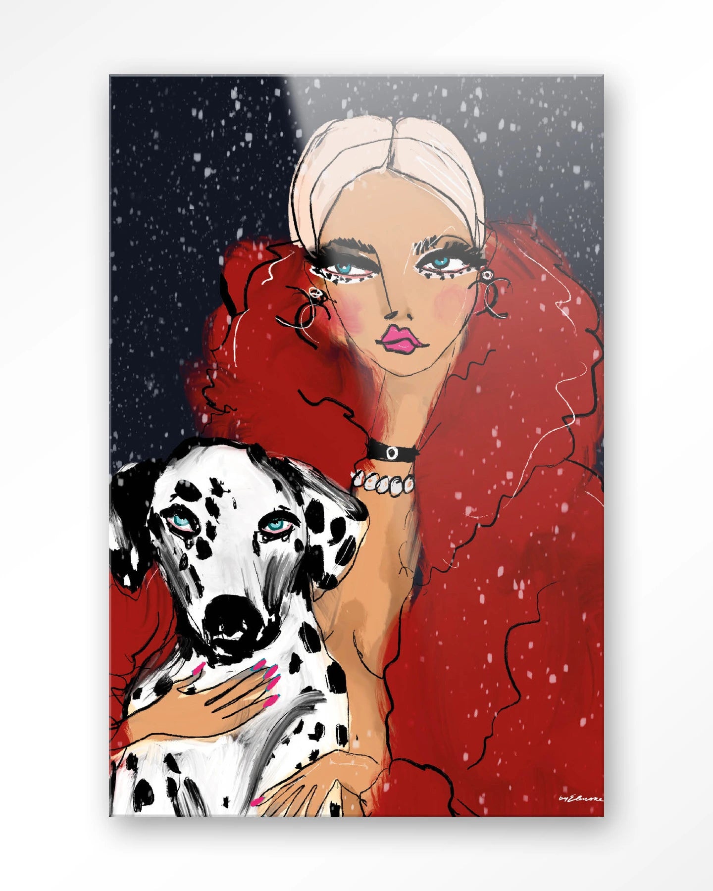 Dotted Doggy - Moderne Wanddecoratie | Artprint, Glass Art & Wandkleed by Urban Cotton